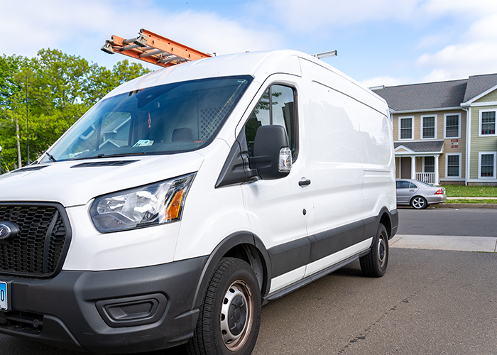 Image of a service van in a driveway